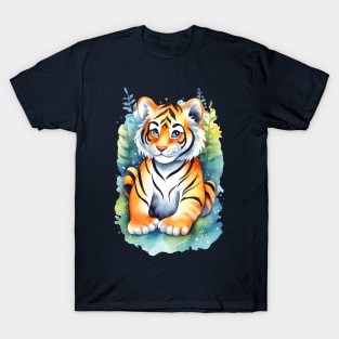 Baby Tiger Nature Kids Illustration T-Shirt